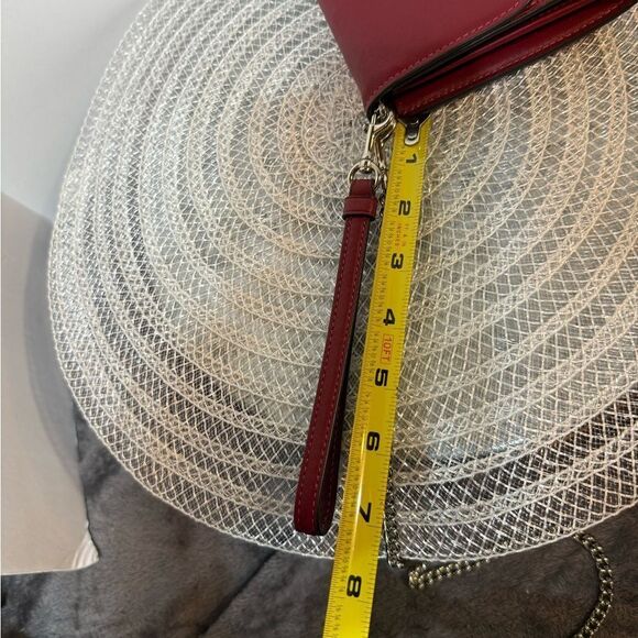 Coach Leather Chain Crossbody in Cherry Red/Silver NWT - Picture 15 of 16